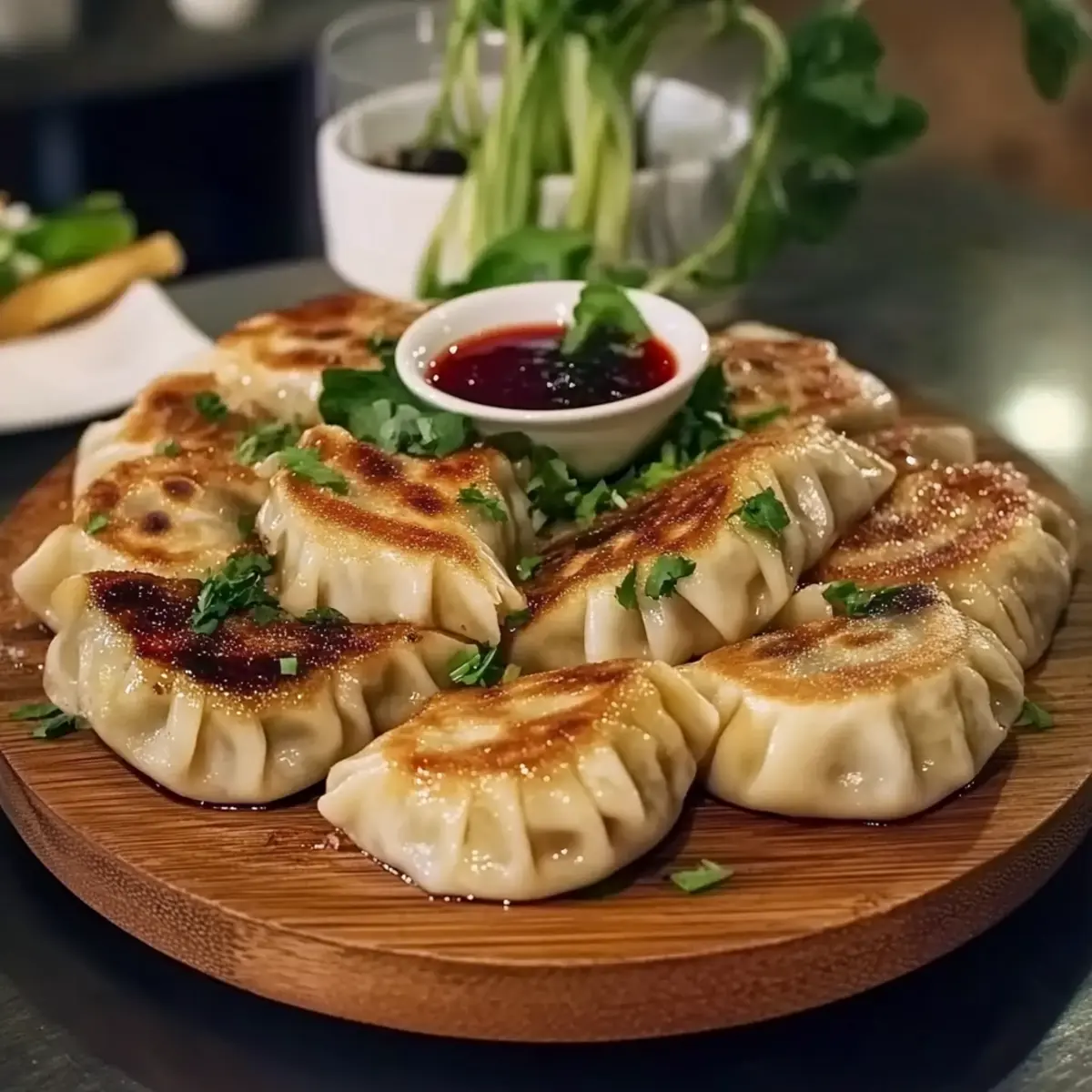Pan-Fried Chicken Dumplings