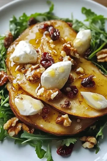 Pear and Arugula Salad with Honey Vinaigrette