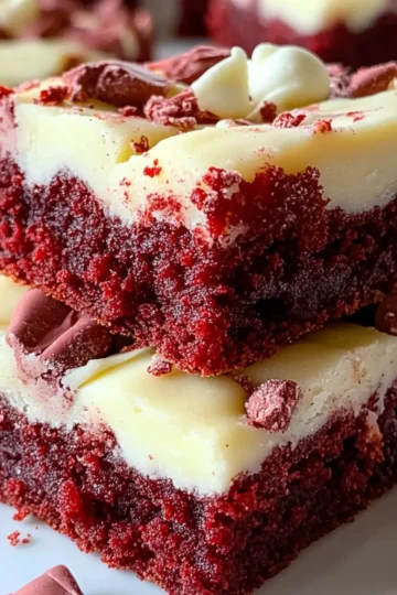 Red Velvet Cookie Bars
