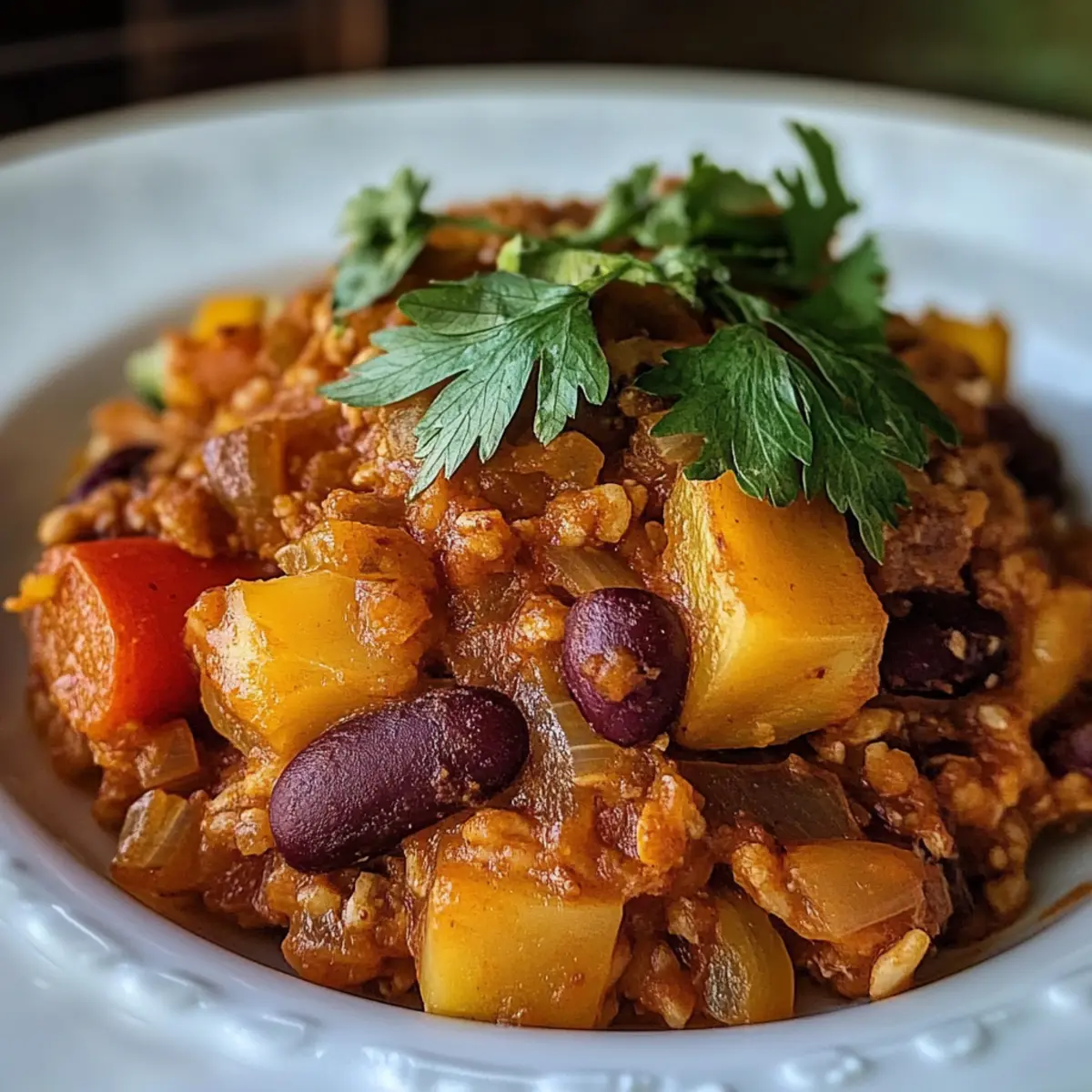 Rice and Bean Casserole with Sweet Potatoes