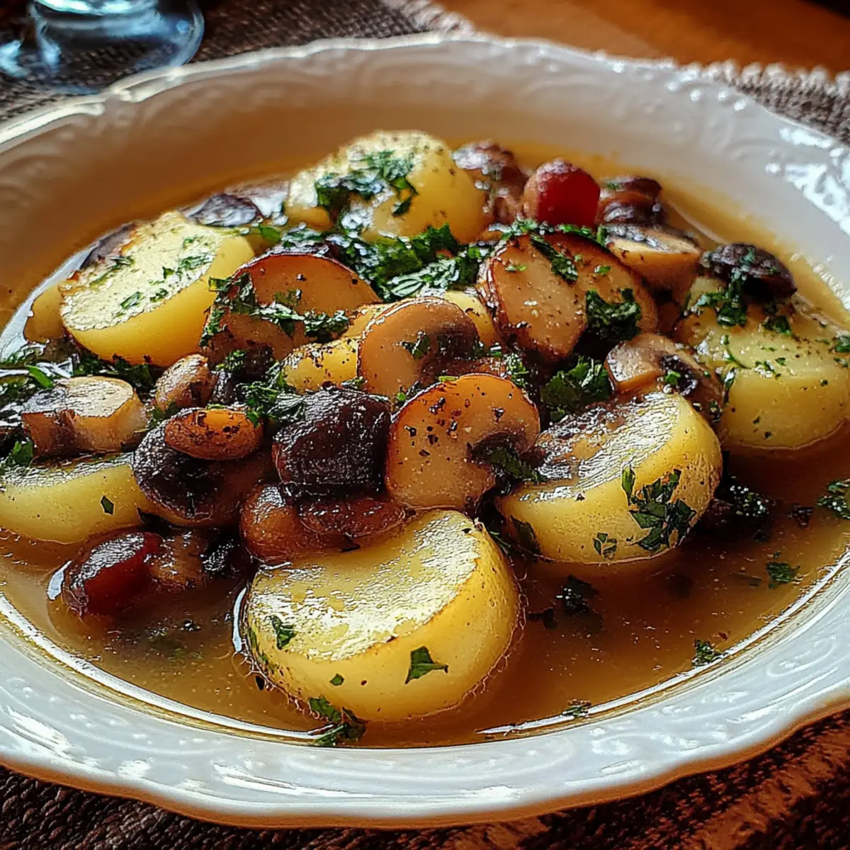 Russian Potato and Mushroom Soup