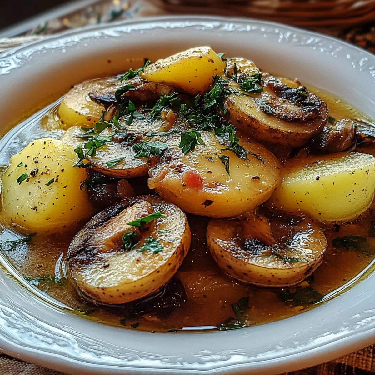Russian Potato and Mushroom Soup