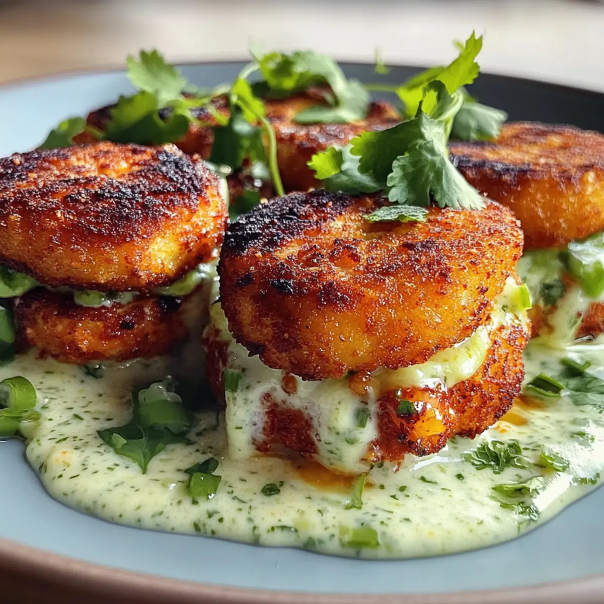 Salmon Balls with Creamy Avocado Sauce