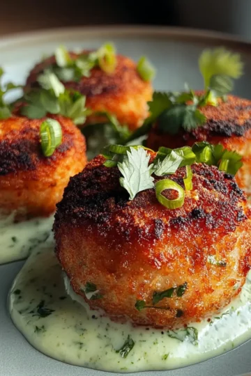 Salmon Balls with Creamy Avocado Sauce