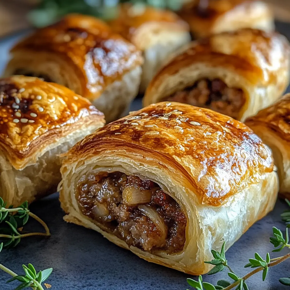 Savory French Onion Sausage Rolls