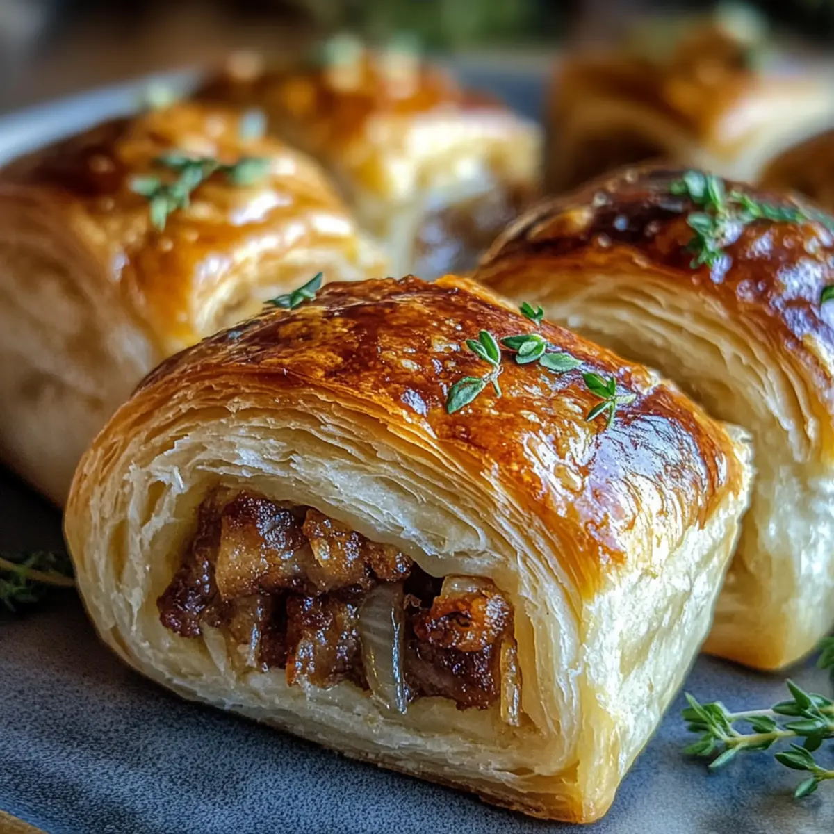 Savory French Onion Sausage Rolls