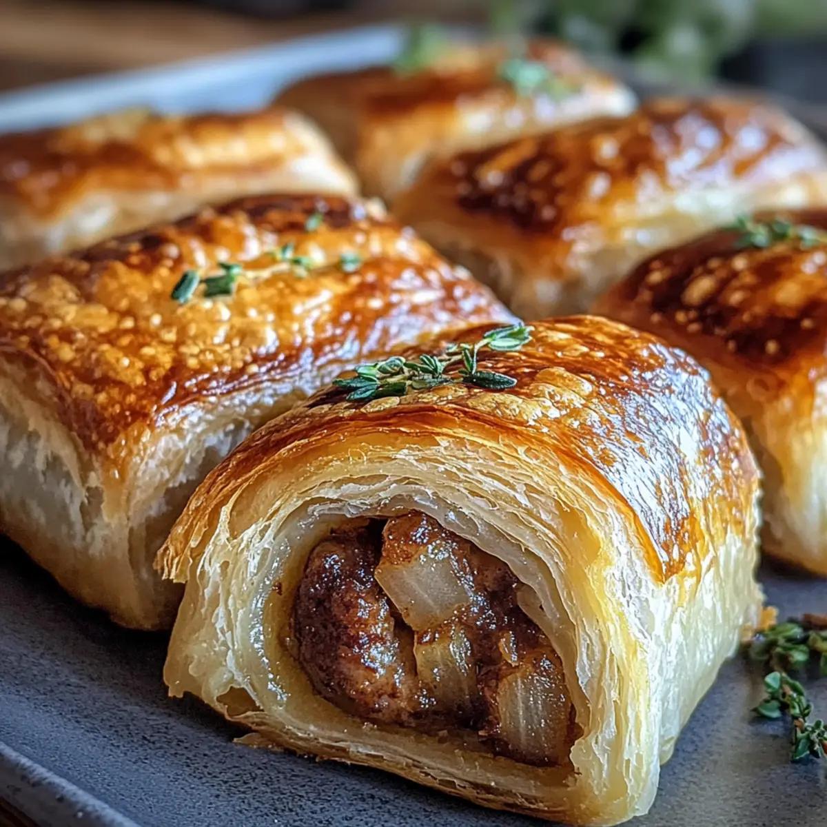 Savory French Onion Sausage Rolls