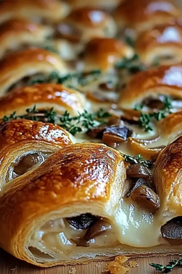 Savory Mushroom & Gruyère Puff Pastry Braid