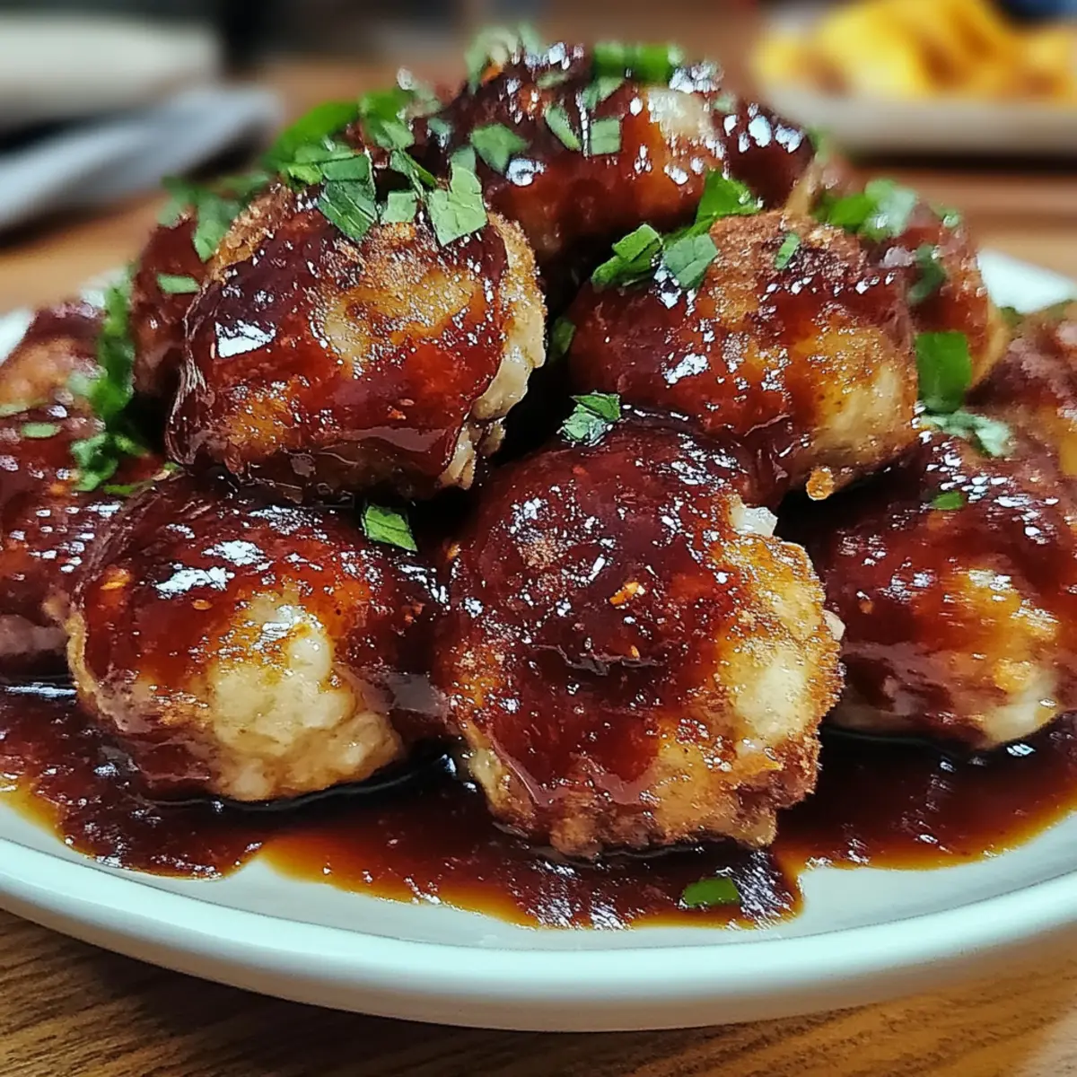Slow Cooker Bourbon Apple Butter Meatballs