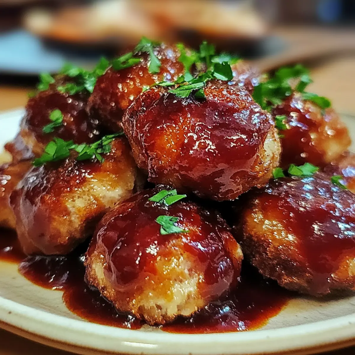 Slow Cooker Bourbon Apple Butter Meatballs
