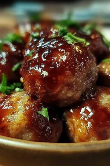 Slow Cooker Bourbon Apple Butter Meatballs