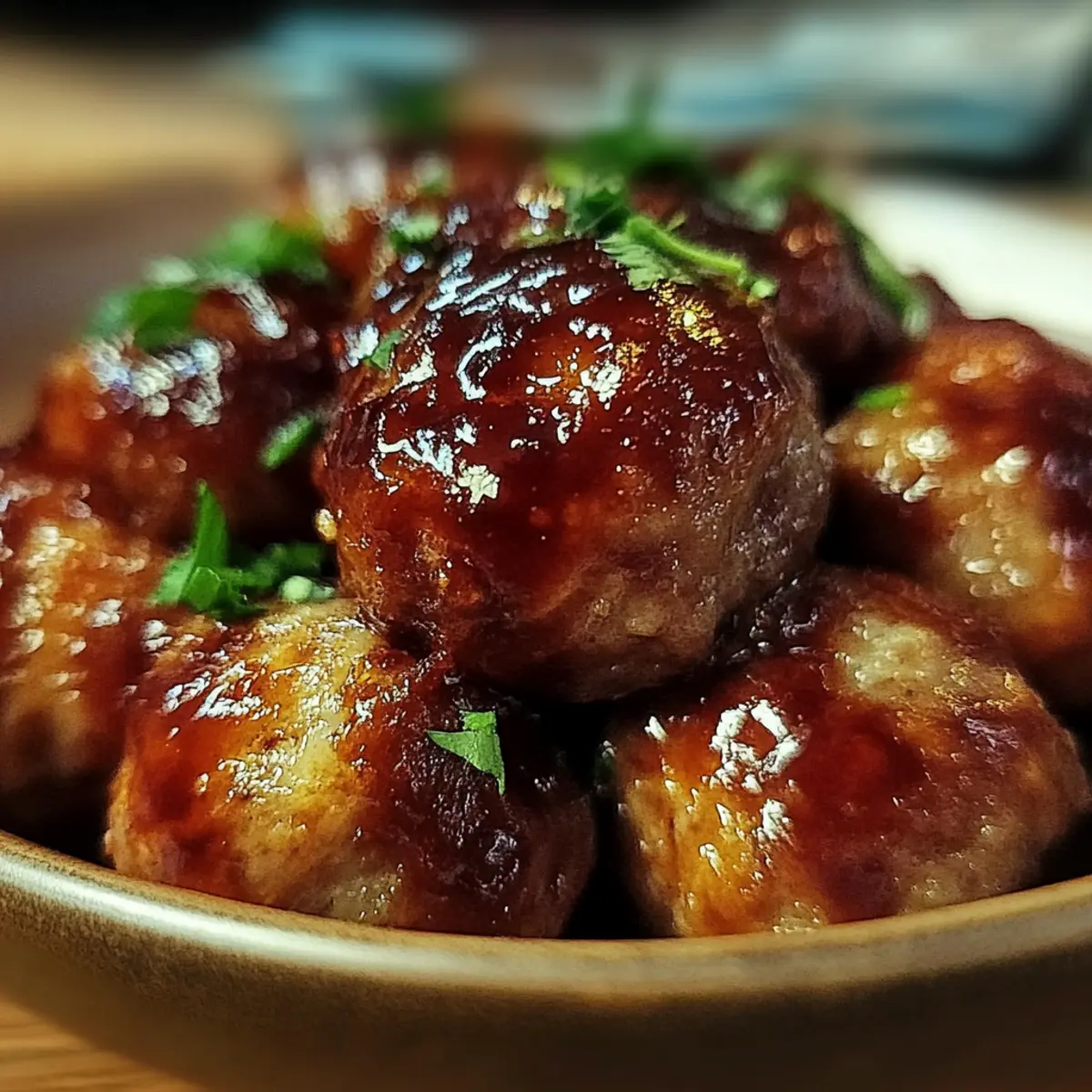 Slow Cooker Bourbon Apple Butter Meatballs