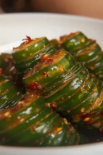 Spicy Spiral Cucumber Salad