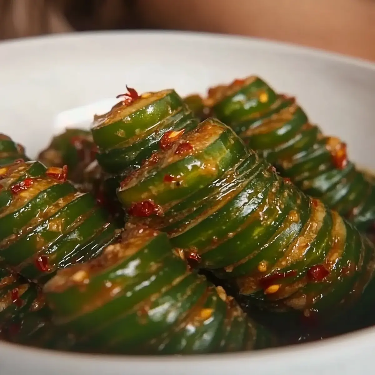 Spicy Spiral Cucumber Salad