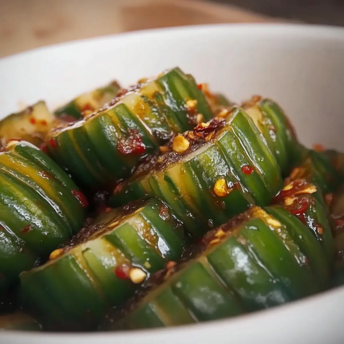 Spicy Spiral Cucumber Salad