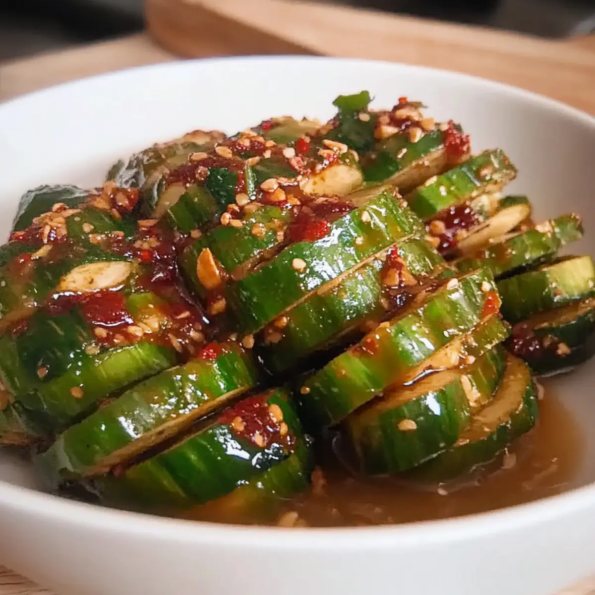 Spicy Spiral Cucumber Salad