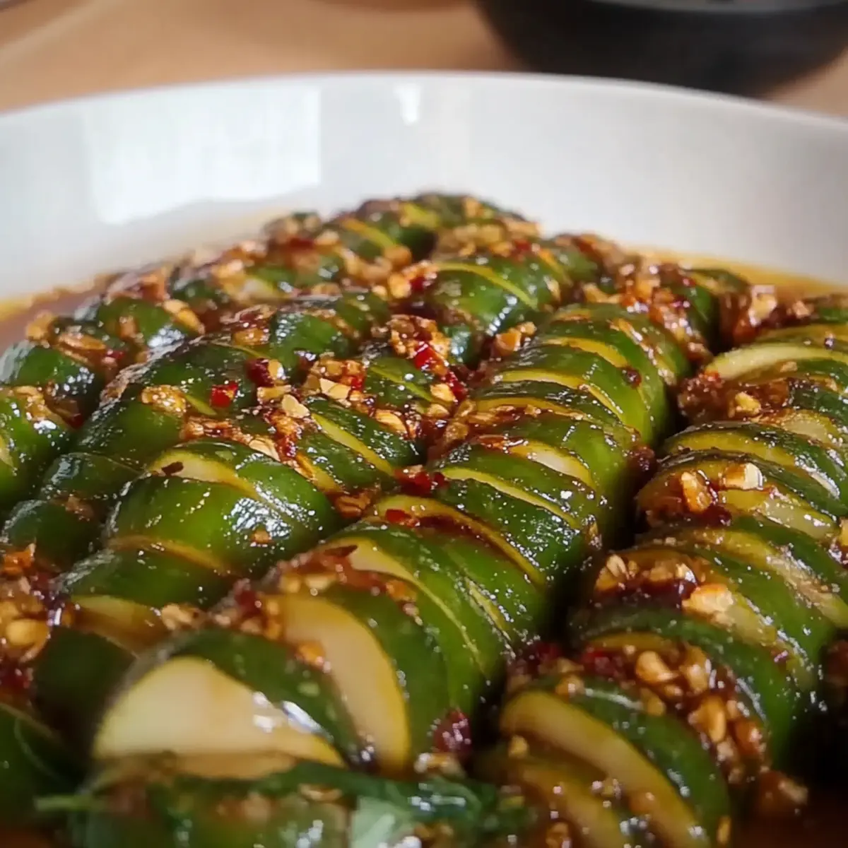 Spicy Spiral Cucumber Salad