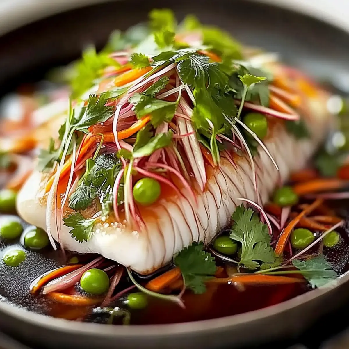 Steamed Fish with Ginger and Soy Sauce