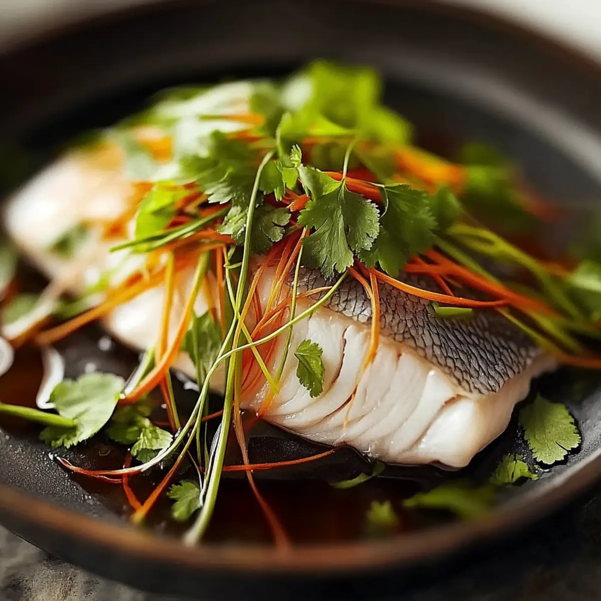 Steamed Fish with Ginger and Soy Sauce