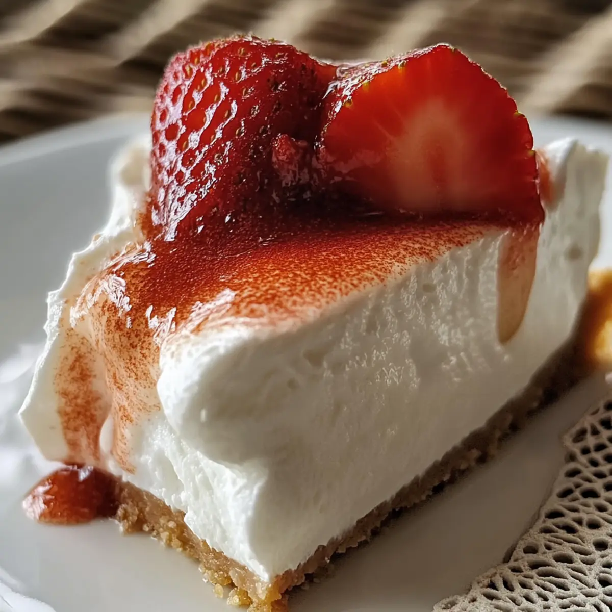 Strawberry Topped Cheesecake
