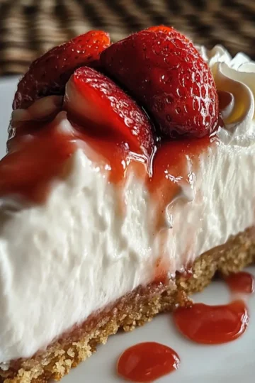 Strawberry Topped Cheesecake