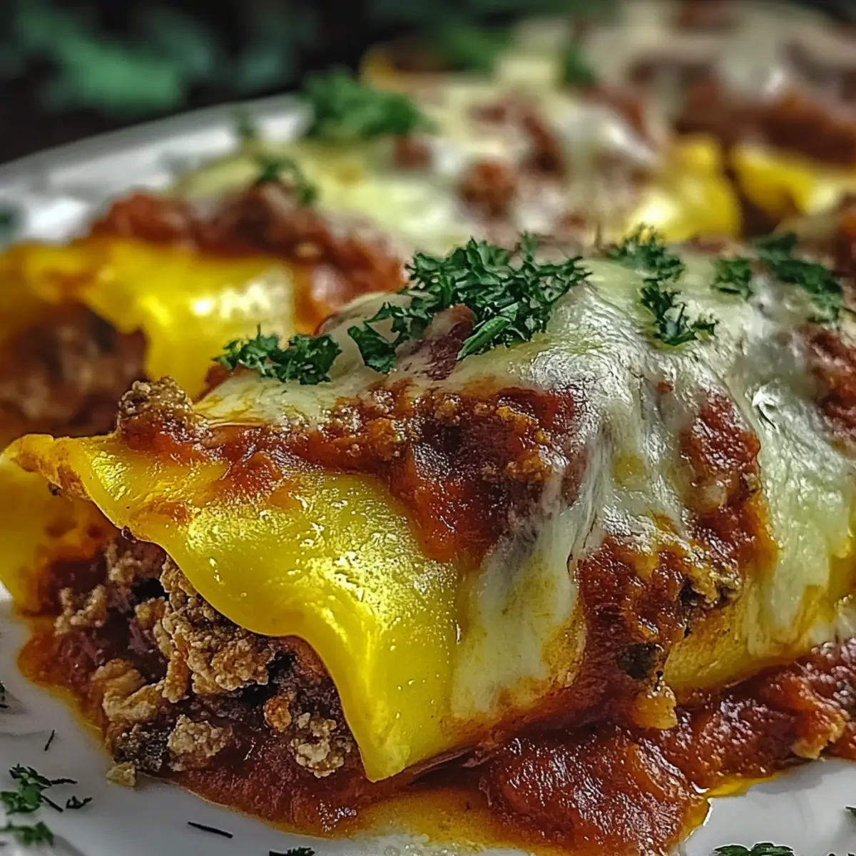 Stuffed Manicotti with Meat Sauce