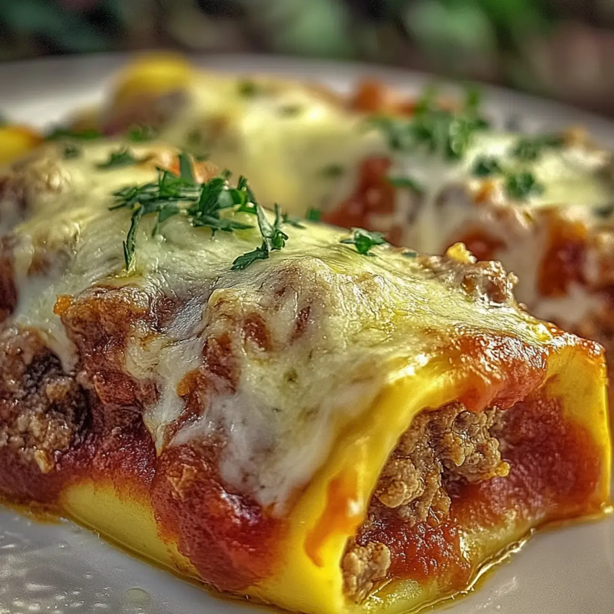 Stuffed Manicotti with Meat Sauce