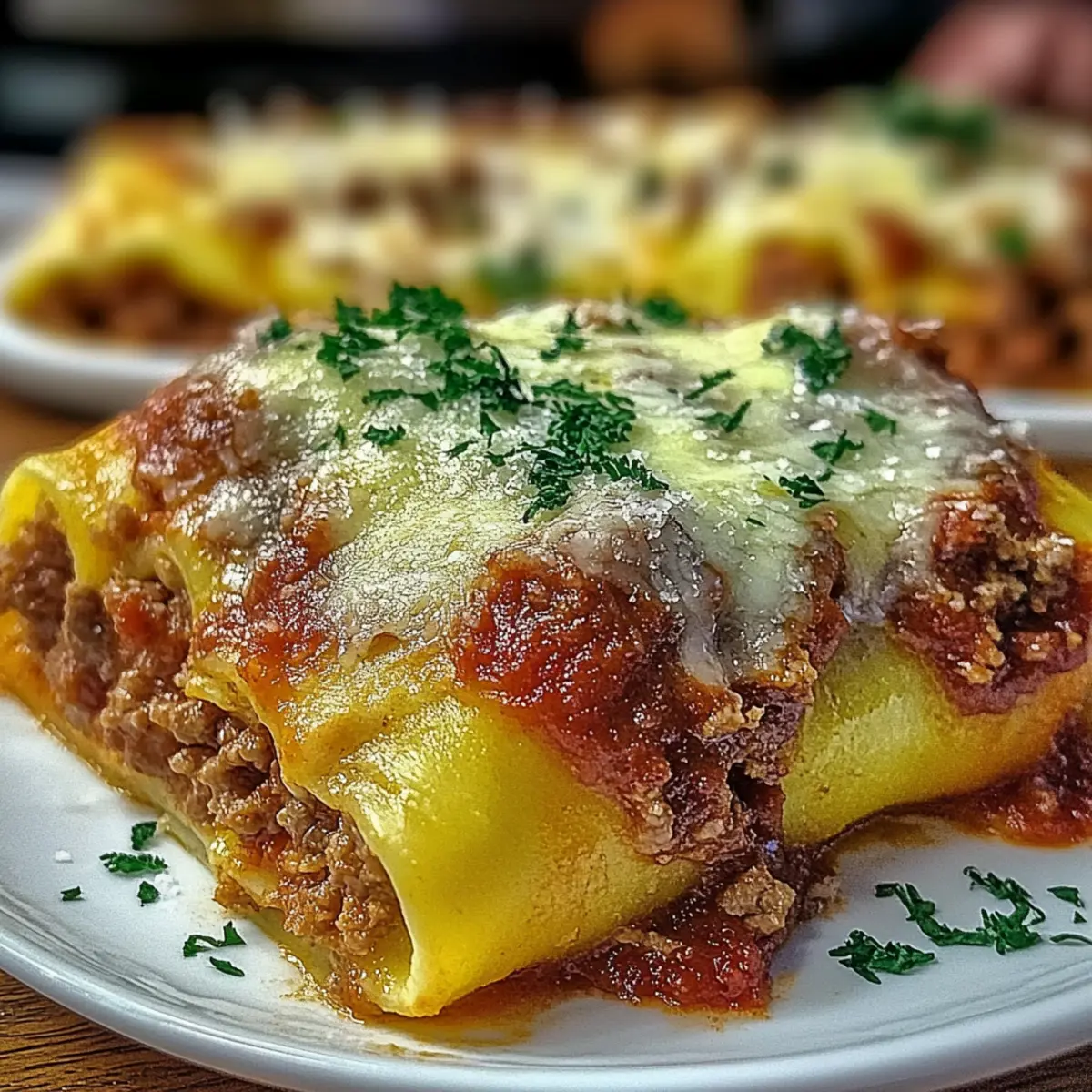 Stuffed Manicotti with Meat Sauce