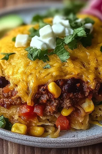 Turkey Enchilada Spaghetti Squash