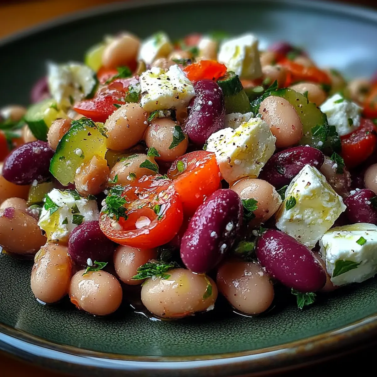 Vibrant Mediterranean Bean Salad With Feta