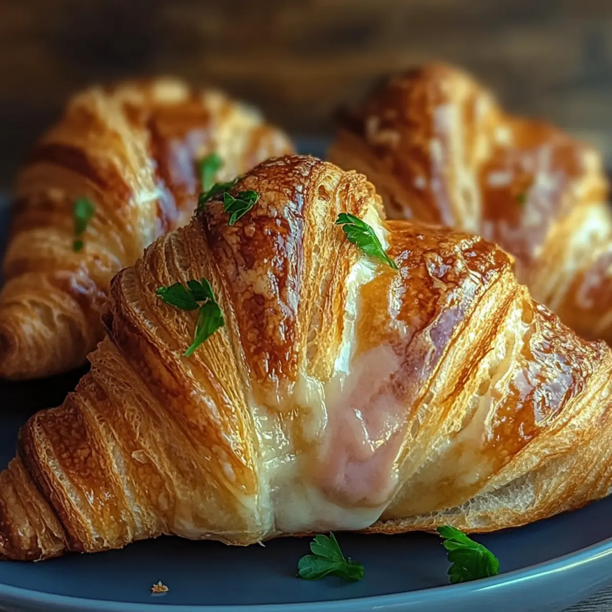 Air Fryer Ham Cheese Croissants