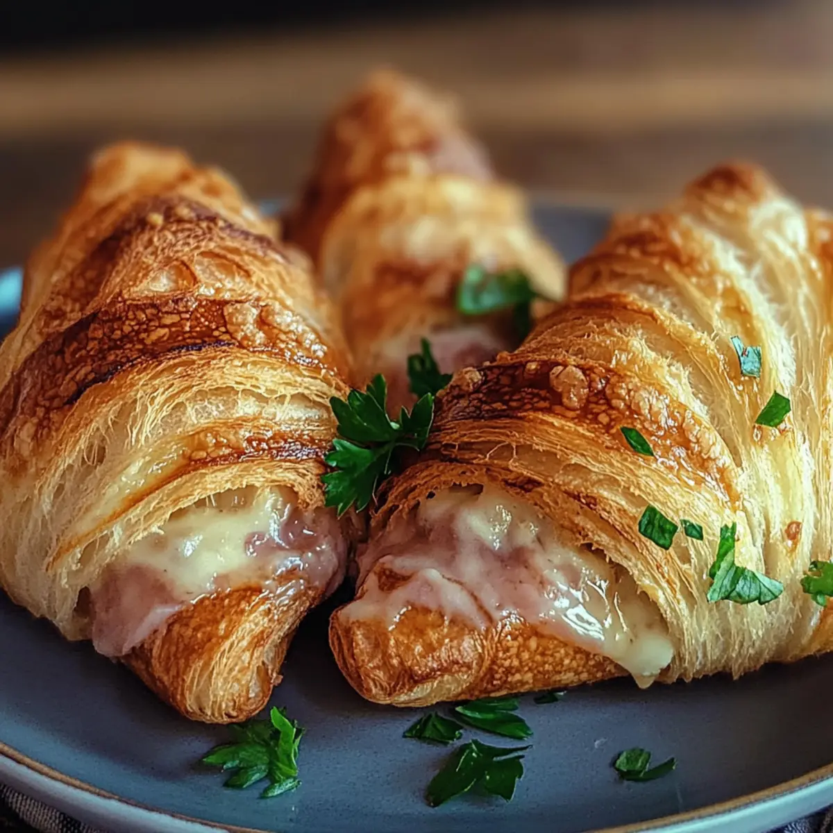 Air Fryer Ham Cheese Croissants