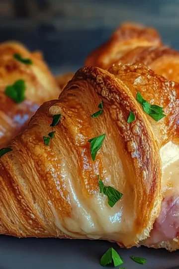 Air Fryer Ham Cheese Croissants