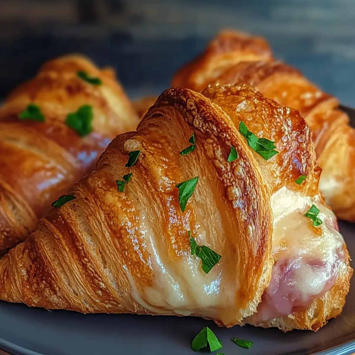 Air Fryer Ham Cheese Croissants
