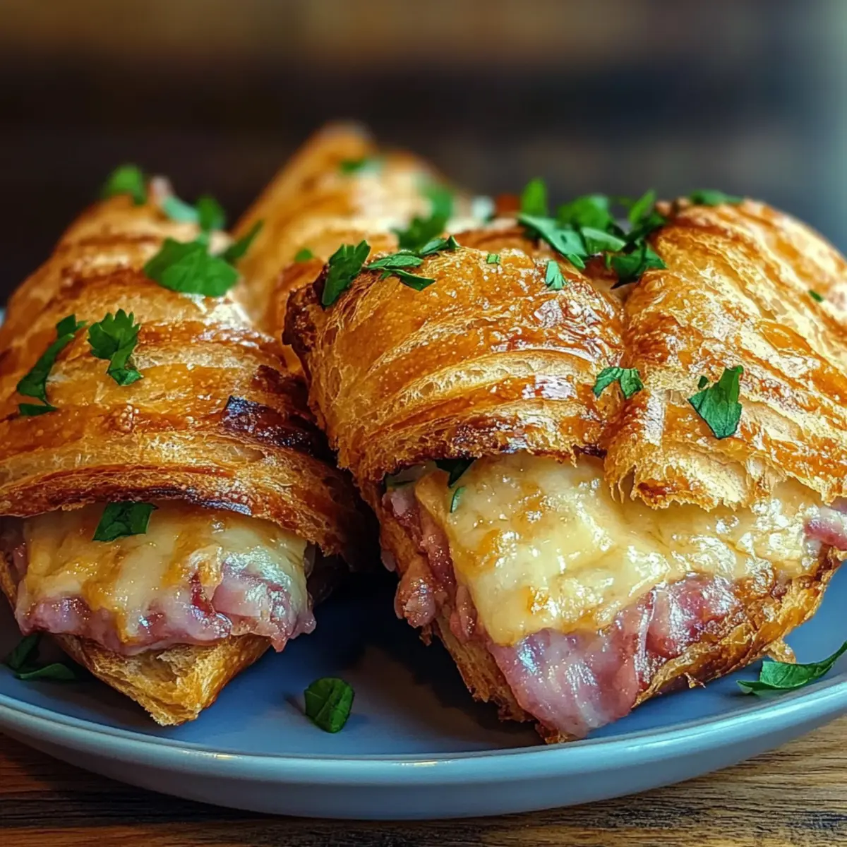 Air Fryer Ham Cheese Croissants