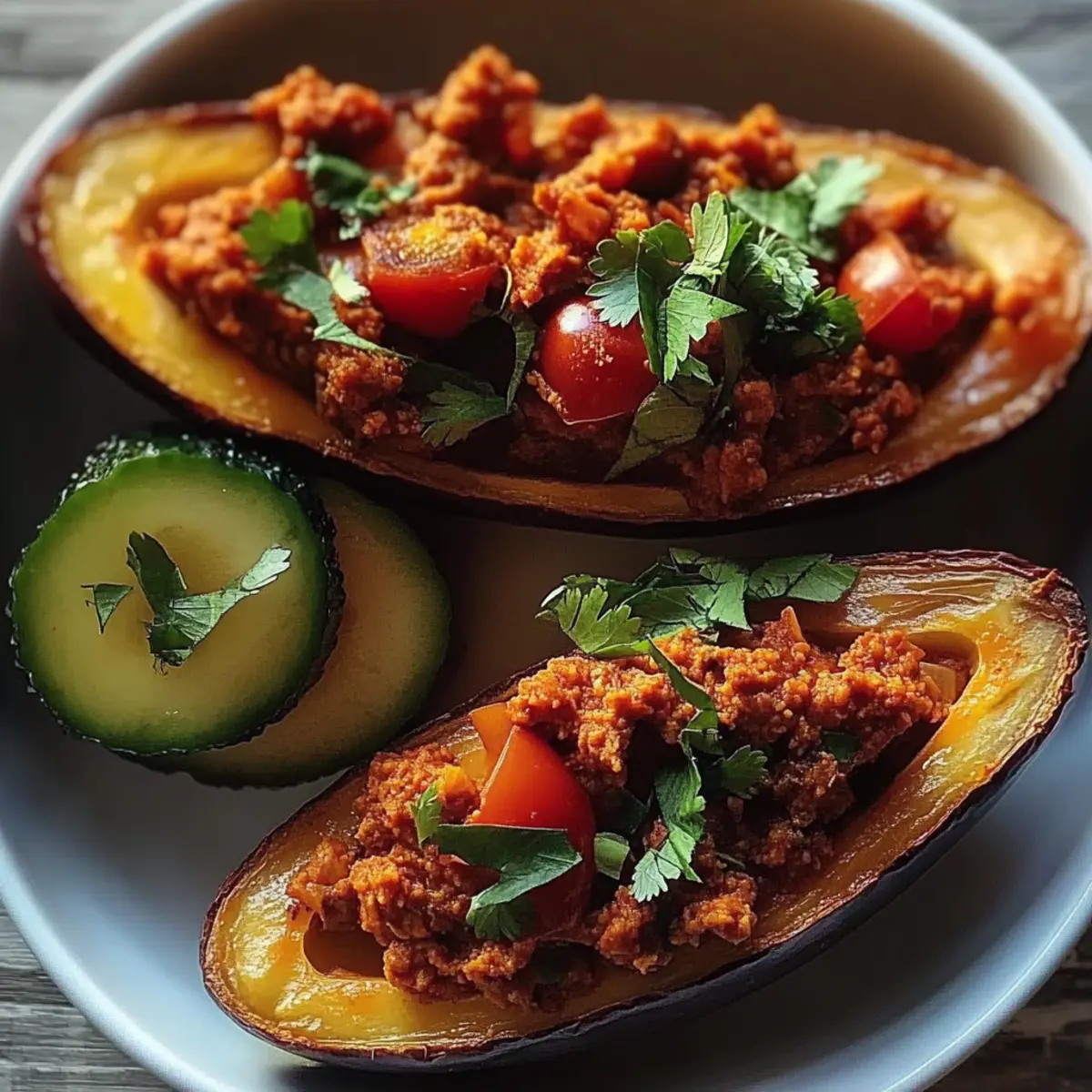 Avocado Turkey Chili Stuffed Sweet Potatoes