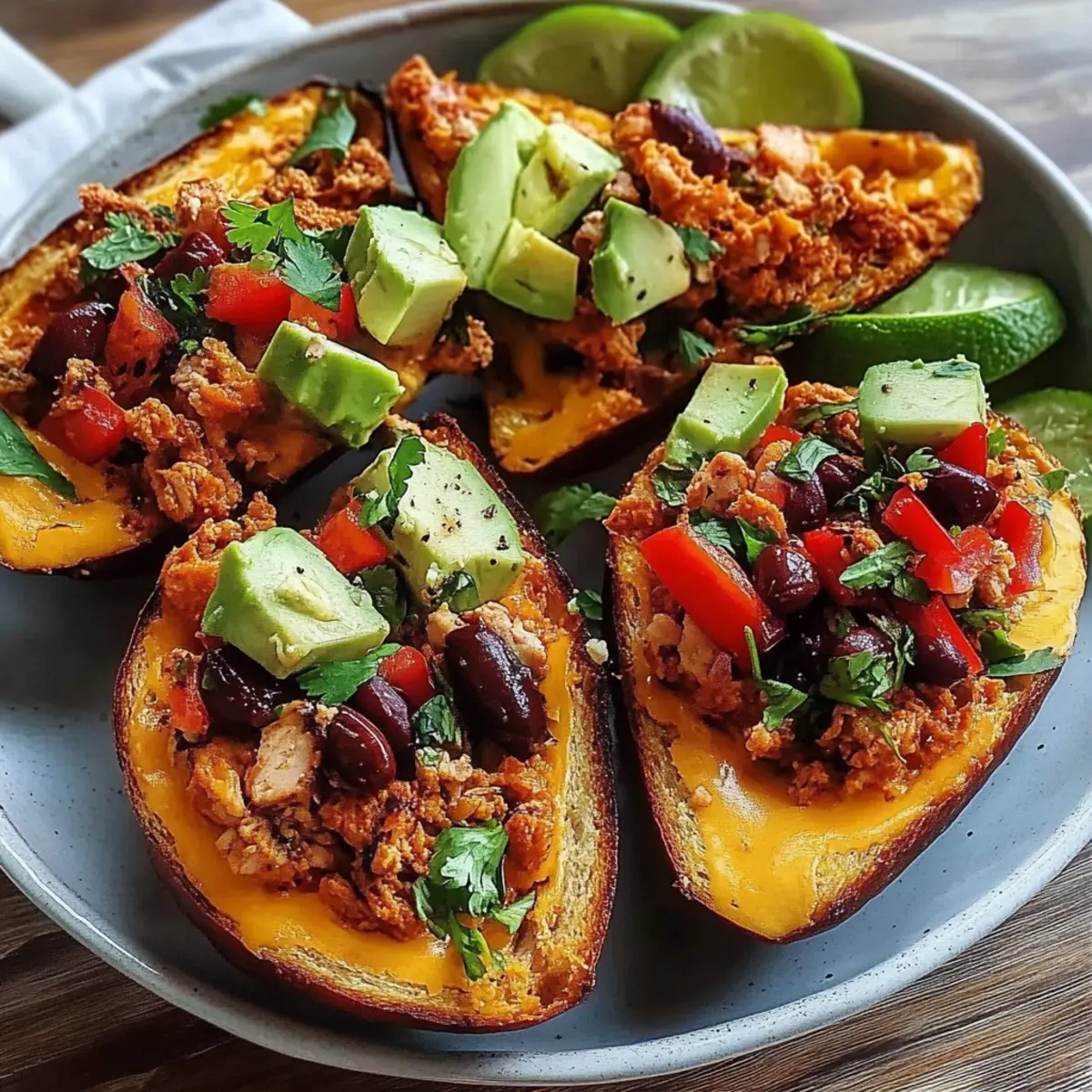 Avocado Turkey Chili Stuffed Sweet Potatoes