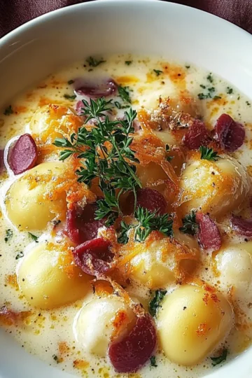 Bacon Cheddar Gnocchi Soup