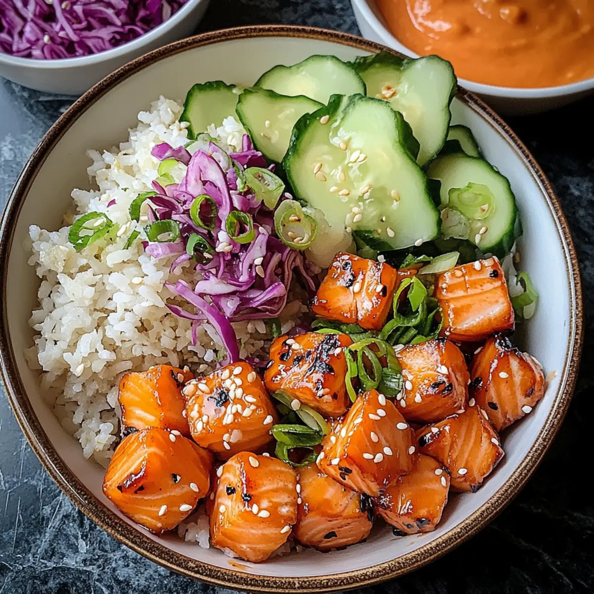 Bang Bang Salmon Bites Bowls