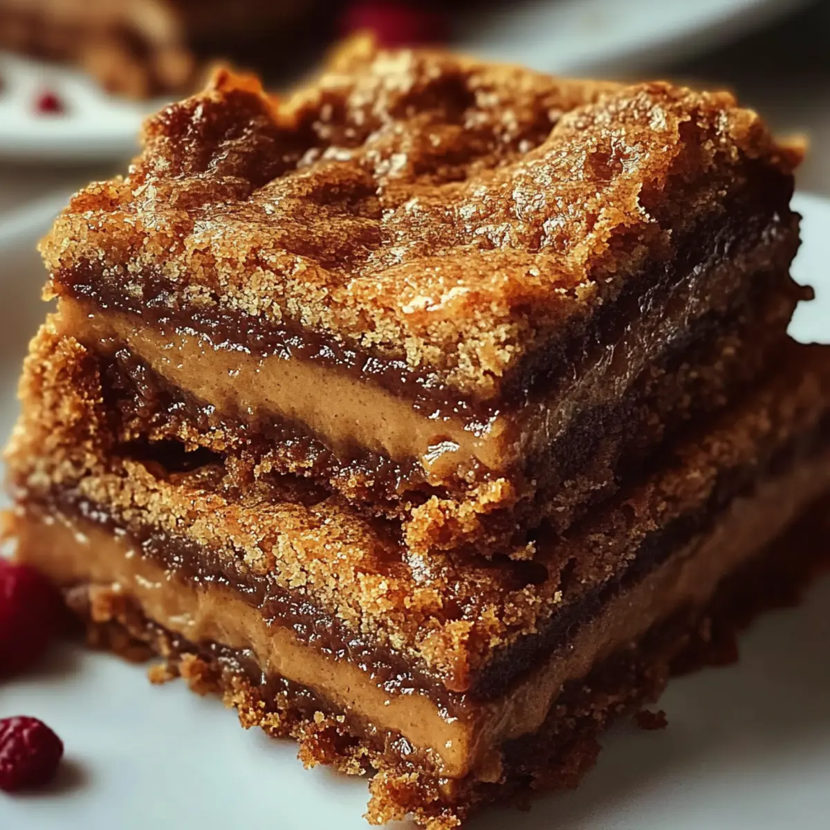 Biscoff Blondies Chewy Cookie Butter Dessert Bars