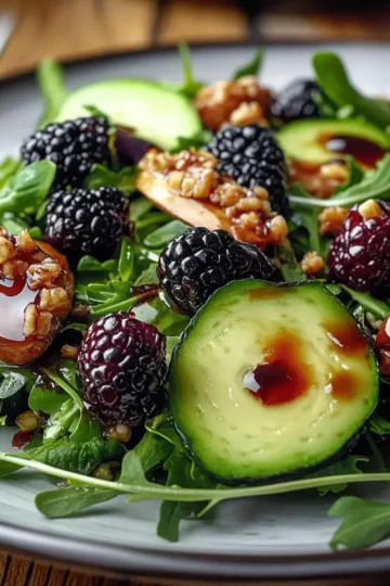 Blackberry Avocado Arugula Salad