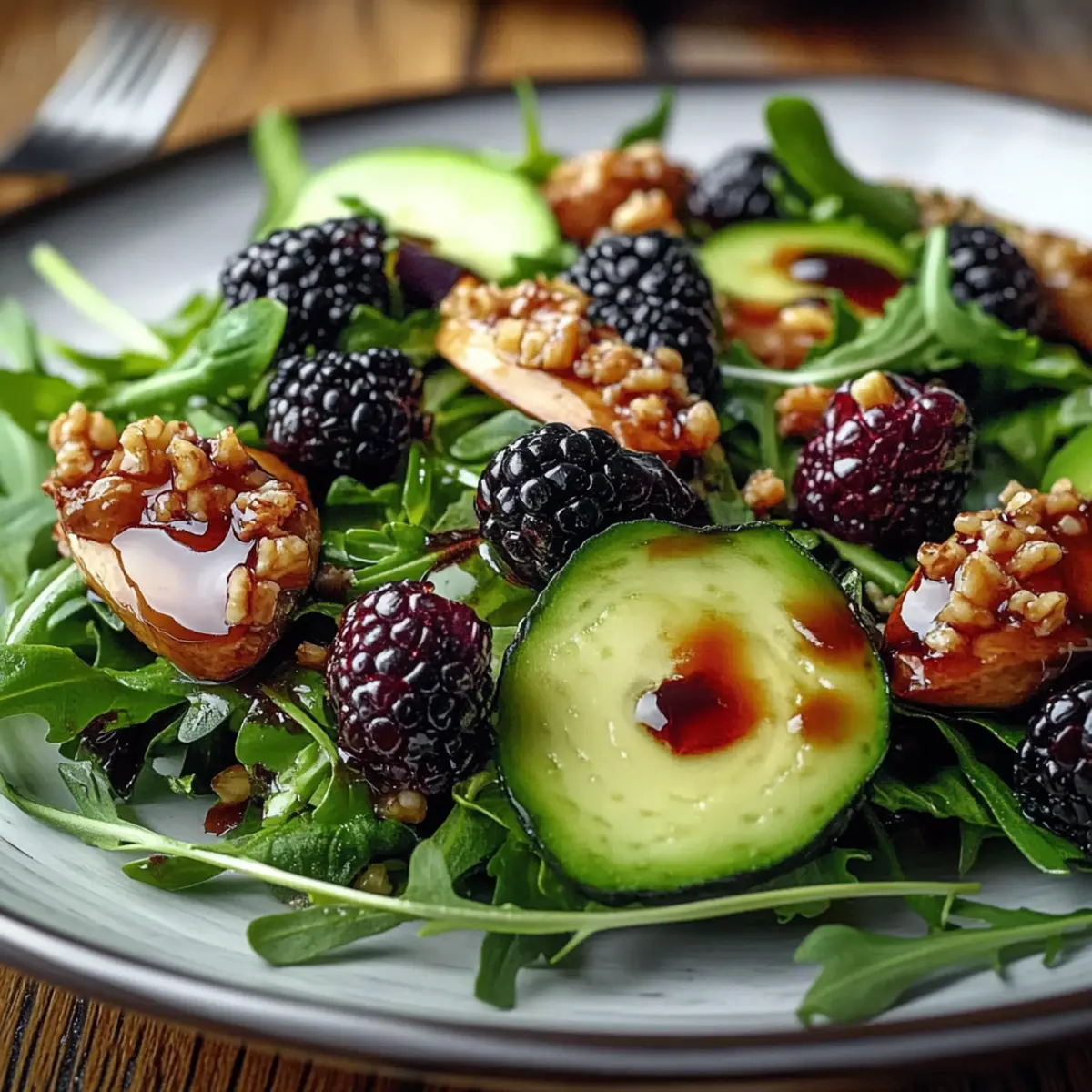 Blackberry Avocado Arugula Salad