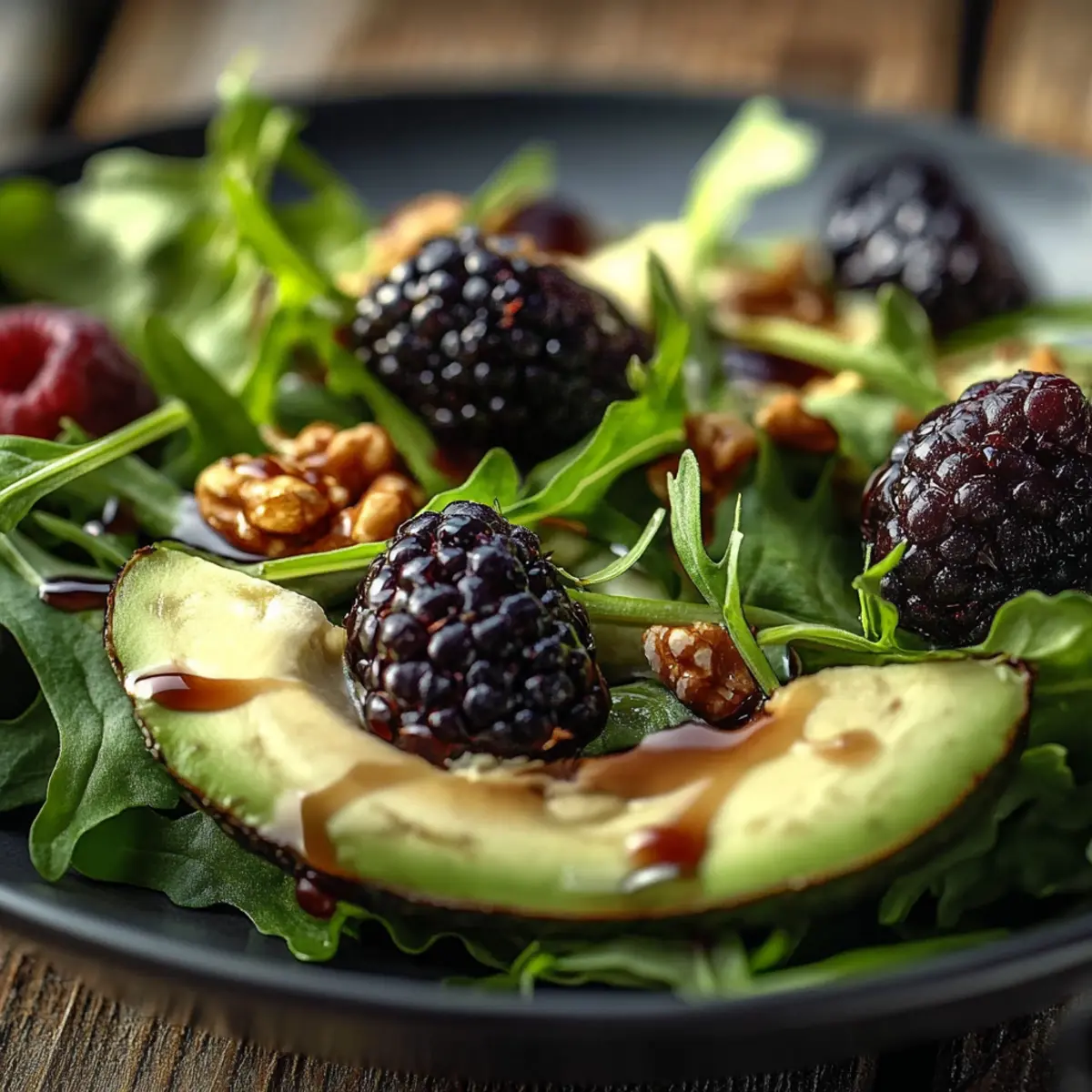 Blackberry Avocado Arugula Salad
