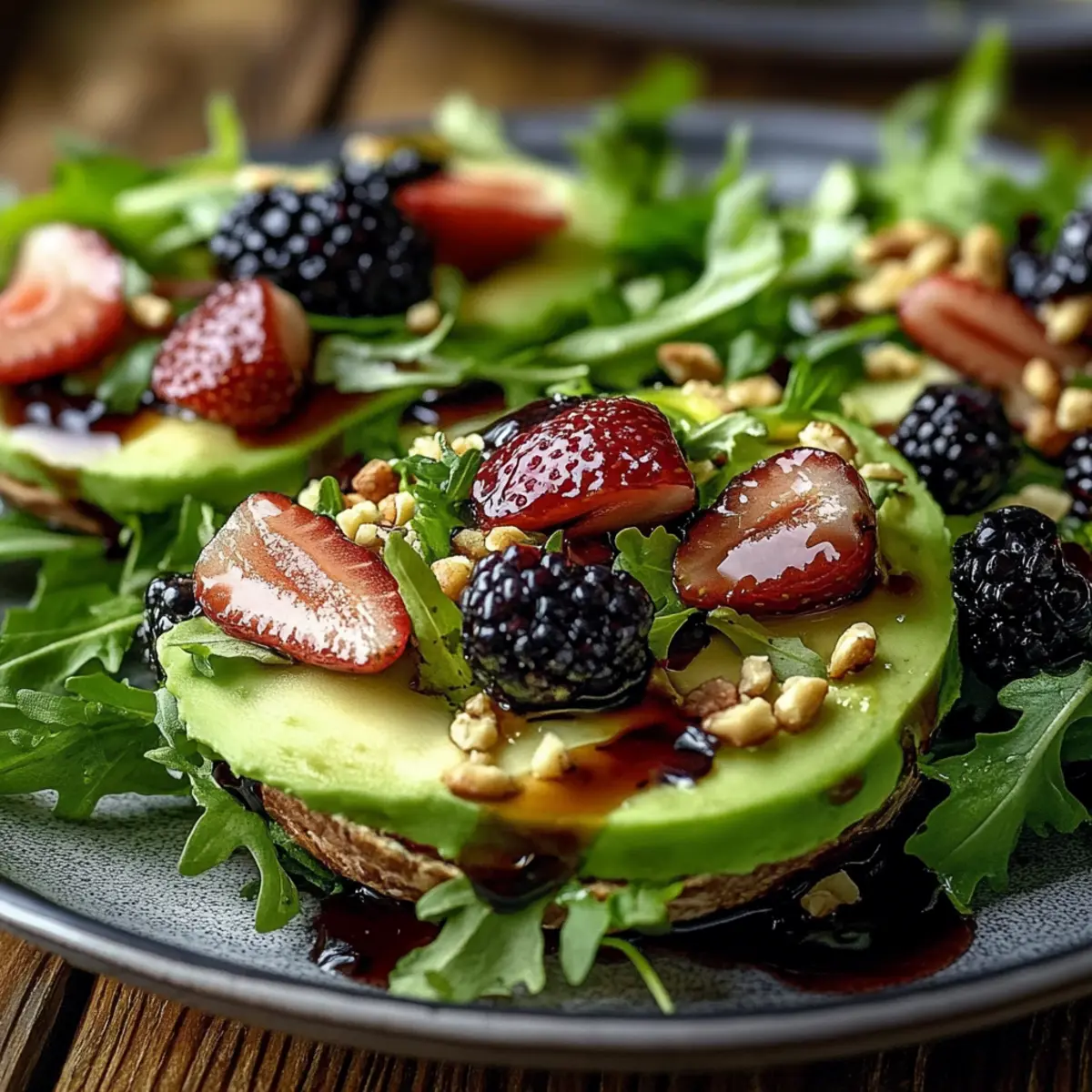 Blackberry Avocado Arugula Salad