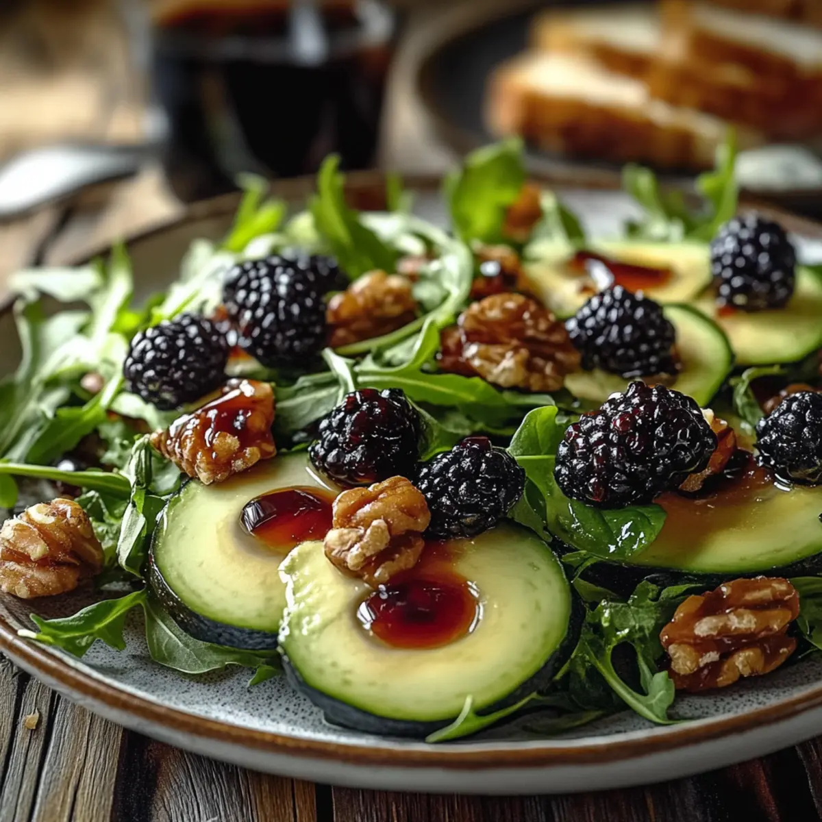 Blackberry Avocado Arugula Salad