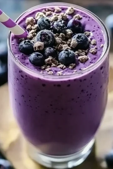 Blueberry Cheesecake Protein Smoothie