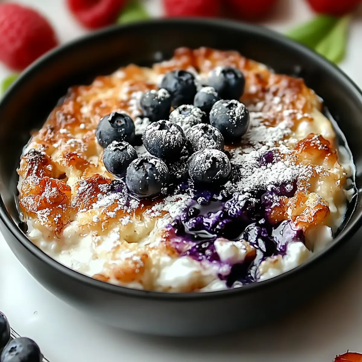 Blueberry Cottage Cheese Breakfast Bake