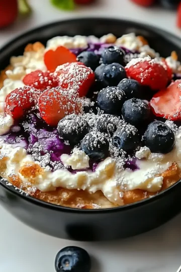 Blueberry Cottage Cheese Breakfast Bake