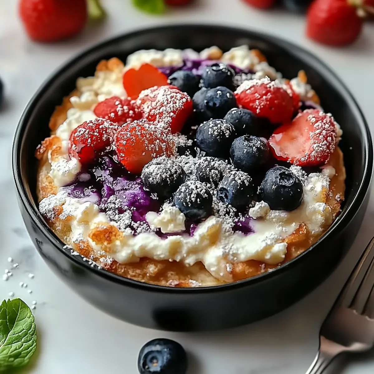 Blueberry Cottage Cheese Breakfast Bake