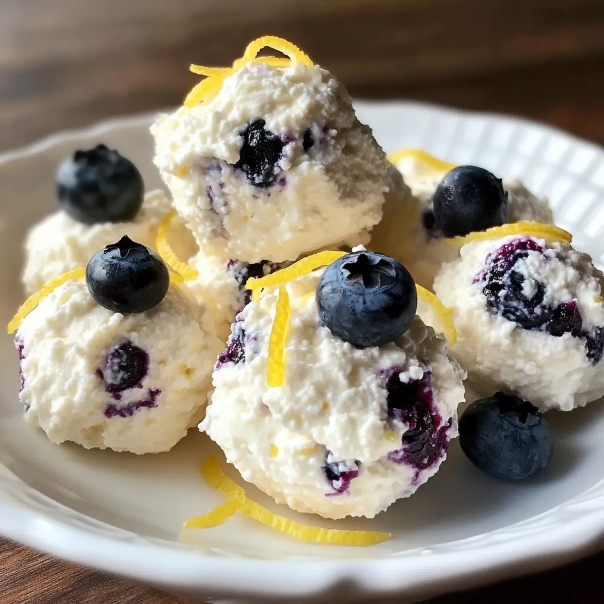 Blueberry and Lemon Zest Cottage Cheese Bites